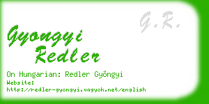 gyongyi redler business card